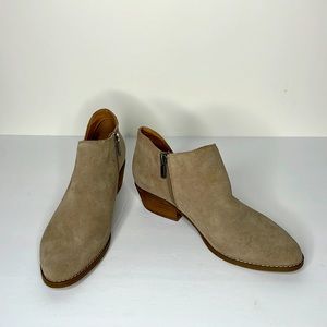LUCKY BRAND Suede Low Cut Ankle Bootie Sz 8